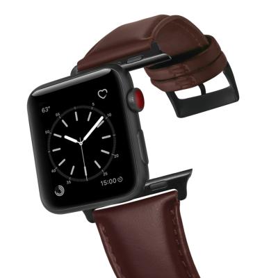 China Luxury Genuine Leather Watchband 38mm/40mm 42mm/44mm for Apple Watch Series 1 2 3 4, for iwatch Genuine Leather Band 22mm for HUAWEI for sale