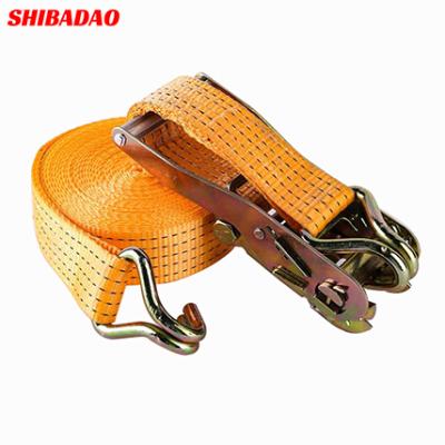 China Sale Whole Cargo Polyester Lashing Ratchet Tie Down Strap 5 Ton 10m Heavy Duty Ratchet Strap Ratchet Strap for sale