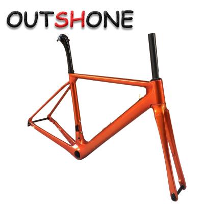 China Road Bikes T1000 Disc Brake Version O2 Carbon Road Bike Frame: Frame+Seatpost+Fork+Clamp+Headset, EMS Free Shipping for sale