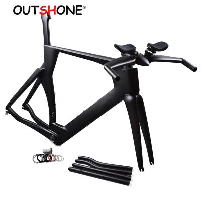 China OEM Carbon Triathlon Bikes TT Frame 700C Light Carbon TT Frameset Accept Customized Painting High End Carbon TT Bike Frame 48 - 52cm for sale