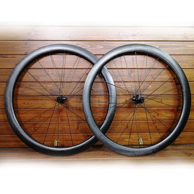 China Road Bikes 2020 New T1000 UD 700C 45mm Depth Dimple Disc Brake Carbon Fiber Road Bike Wheels Outdoor Disc Bicycle Wheelset Made in Taiwan for sale