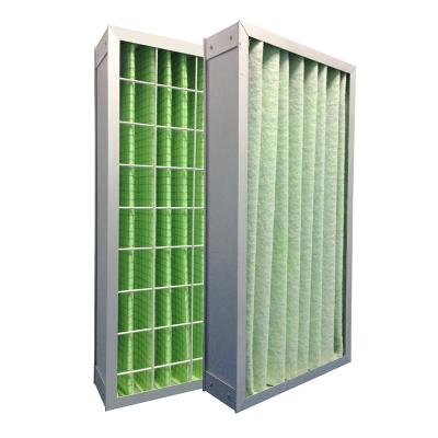 China Pre Filter For Air Conditioning System EN779 g4 Pleated Panel Metal Case HVAC Air Filter for sale