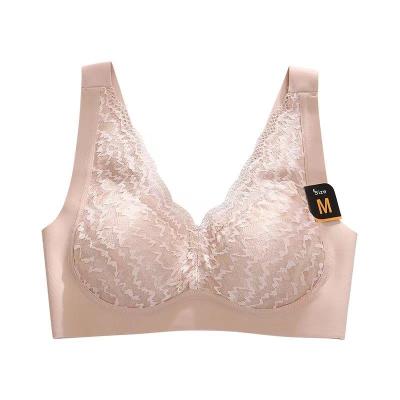 China High Quality White American One-Piece Clothing Lace Bra Embroidery Lace Bra For Women for sale