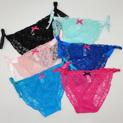 China Factory new outlet antibacterial women's panties cotton ladies summer spring lace panties for women decorated with lace bikini accept OEM adults for sale