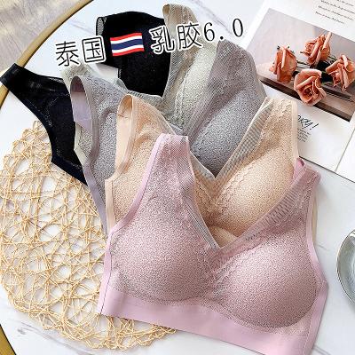 China One Piece Women Lace Up Bra Lift Up Sports Bra Set for sale