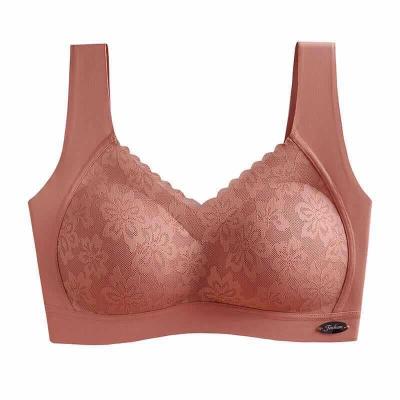 China Zhenxiang Lace Latex Underwear Women's Breathable Steel Ring No And No Trace Sports Yoga Sleep One-piece Back Bra Beautiful for sale