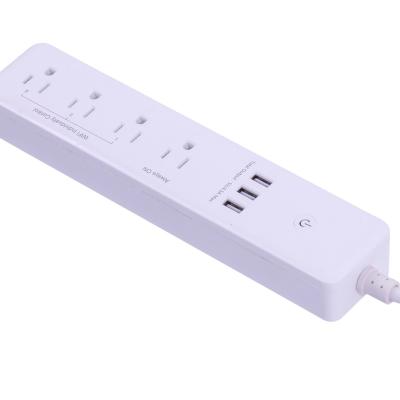 China Tuya commercial plug socket 16A socket wifi US type US smart plug power US smart socket white US strip for sale