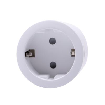 China EU Wireless Plug Tuya Socket APP Smart ABS WiFi Socket 16A White Socket With Meter for sale