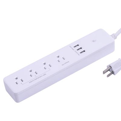 China 16A Commercial Zigbee Socket Plug 16A Plug Tuya APP Socket US Power Smart Socket White Type US Strip for sale