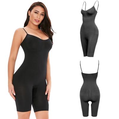 China Antibacterial Skin/Invisible Black Color/Seamless Shapewear Bodysuit Slimming Shapewear With Shoulder Strap for sale