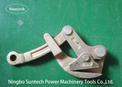 China 10KN Single Cam Wire Cable Clamp / Earth Wire Gripper Tool For Steel Strand for sale