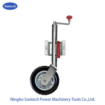 China 250mm Travel 750kg Steel Rim Rubber Trailer Jockey Wheel for sale