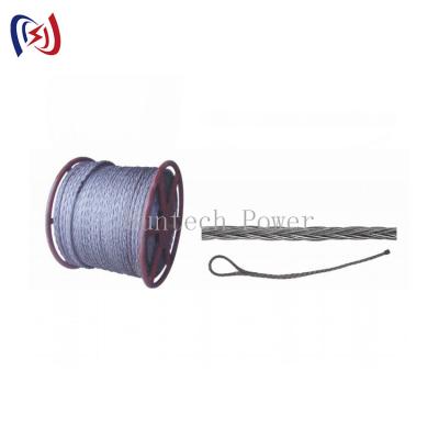 China 1960N/mm2 Braided Galvanized Steel Core Pilot Wire Rope For Power Construction for sale