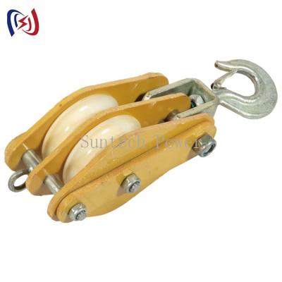 China 50KN Nylon Sheave Insulated Hoisting Tackle Stringing Tools for sale