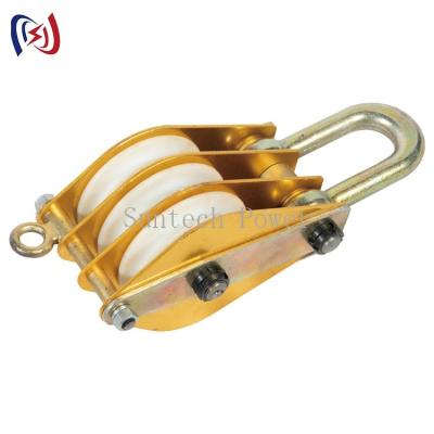 China Tower Erection Tools Hoisting Tackle Pulley Nylon Sheave for sale