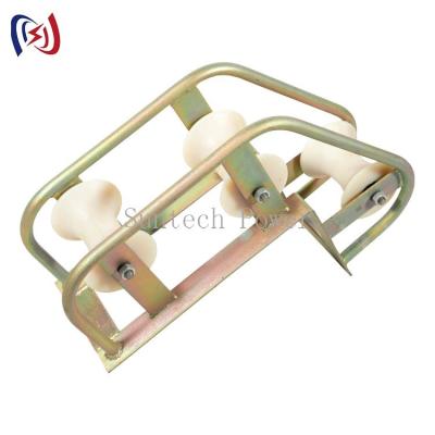 China Pithead Telecom Cable Guide Roller 3 Block For Manhole Nylon Material for sale