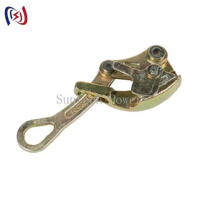 China Single Cam Ground Earth Wire Conductor Stringing Tools Tightening Rope Gripper for sale