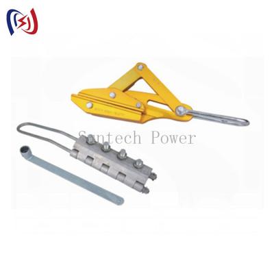 China Bolt Type Round Steel Wire Rope Gripper 10 Ton Basic Construction Tools for sale