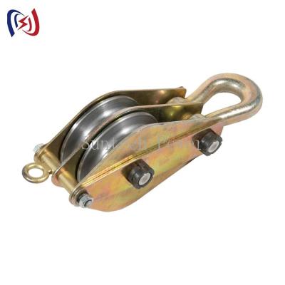 China 30kn Conductor Stringing Tools Steel Hoisting Tackle Block Pulley For Lifting for sale