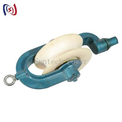 China Overhead Line Round Belt Hold Down Wire Cable Pulley Stringing Block for sale