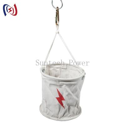 China Stringing Aerial Cable Cylindrical Canvas Tool Bag for sale