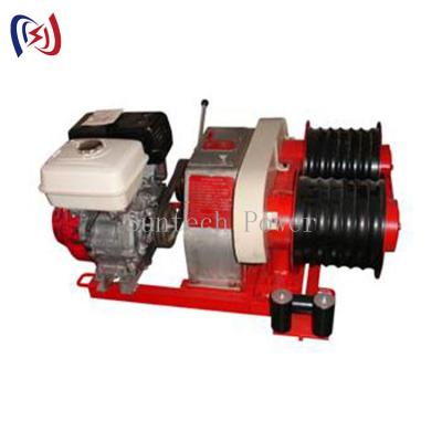 China Double Capstan Drum Winch 5 Tons With Trailer Match Honda / Yamaha Gasoline Engine for sale