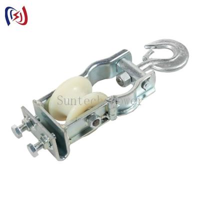 China Transmission Line Universal Hook Style Conductor Stringing Pulley Block for sale