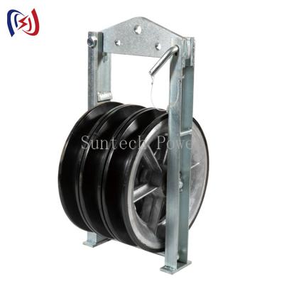 China ODM Transmission Line Neoprene Aluminum Sheaves Conductor Stringing Blocks for sale