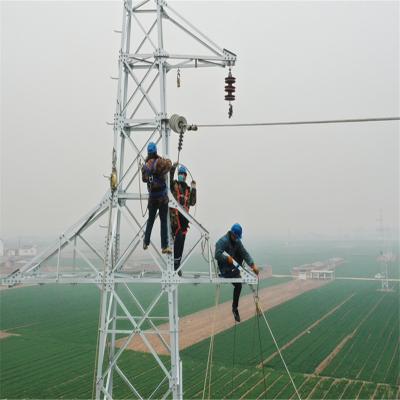 China 132KV OHTL Site Galvanized Angle Steel Electric Power Tower for sale