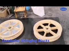 Triple Conductor Stringing Blocks 660mm 60KN For Transmission Line