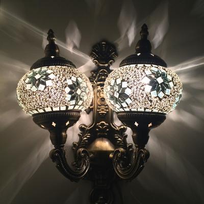 China High Quality Turkish Style Double Head Indoor Wall Lamp For Bedroom Hotel Decoration Lighting for sale