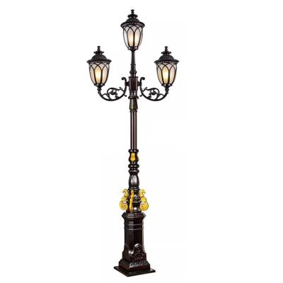 China European Classic Outdoor Waterproof Post Garden Street Light Antique Aluminum Garden Light For Yard Landscape Lighting for sale