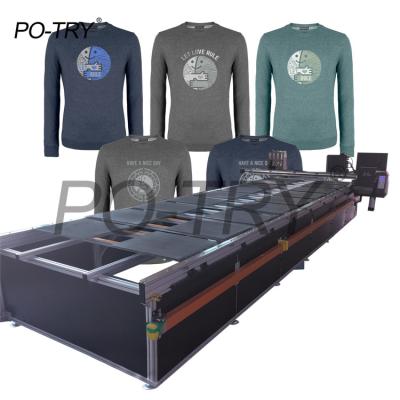 China T Shirt & POTRY Large Format 30cm 6m 9m Automatic T-shirt Printing Machine Garment Printer for sale