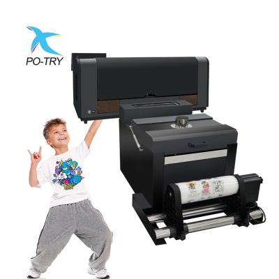 China Garment shops 5 color xp600 i3200 T-shirt table label direct to film roll to roll 300mm A3 digital inkjet dtf printers for sale