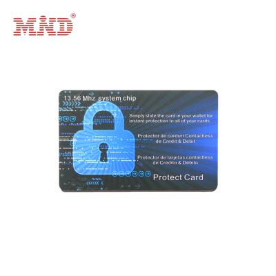 China Waterproof / Waterproof Full Color Printing OEM Security Protector RFID Blocking Card for sale