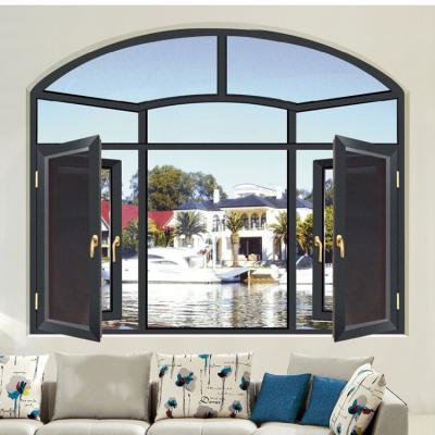 China Sliding Cheap House Windows For Sale Aluminum Horizontal Sliding Windproof Tempered Glass Windows Heat Insulation Steel Mesh Windows for sale