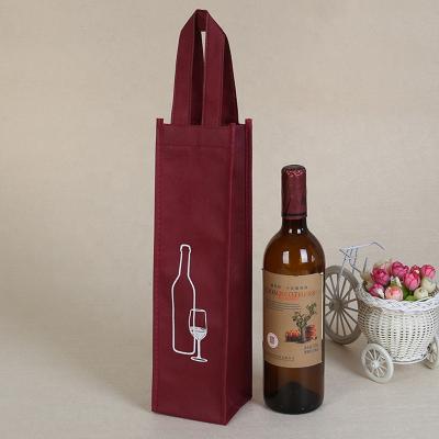 China Customized 2021 Hot Sales Customized Advertising Custom Design Logo Color Size Red Wine Beer Woven Bags Gift Handbags No for sale