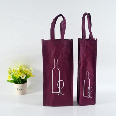 China High Quality Printable Custom Portable Professional Tote Bag Logo Promotional Non Woven Wine Bottle Wholesale Custom Reusable for sale