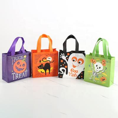 China Halloween Trick Or Treat Handled Polypropylene Biodegradable Reusable Engiromental Shopping Pad Customized Laminated Nonwoven Bag for sale