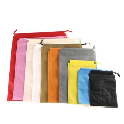 China 100% Eco-Friendly Wholesale Promotional Sublimation Personalized Small Labels Printing Recyclable Customized Nonwoven Drawstring Storage Dust Bags for sale