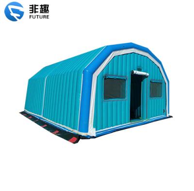 China Diagonal tying type outdoor giant double-layer inflatable camping tent glamping for sale