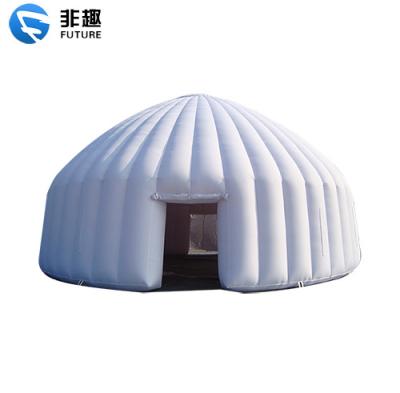 China Diagonal bracing type outdoor giant double-layer inflatable igloo dome glamping tent for event advertising; Trade Show Inflatable Tent for sale