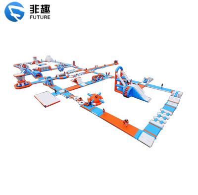 China Outdoor inflatable water fun places big water obstacle course in the lake.inflatable water park floating toy for kid and adult. for sale