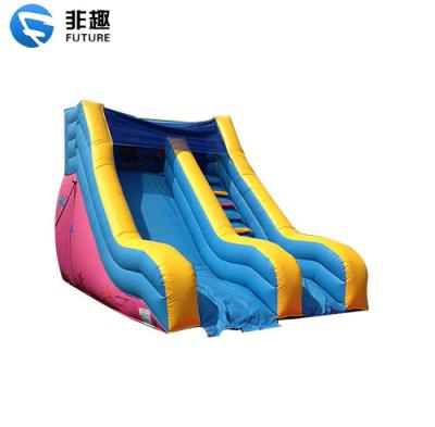 China Outdoor amusement giant inflatable water castles slide and climb wall for amusement event.children theme park equipment for sale