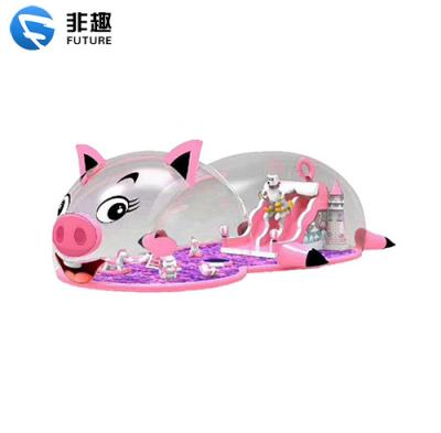 China Million Party Event Pig Theme Amusement Park Outdoor Movable Giant Inflatable Ocean Ball Pool for child.inflatable slide and bouncy castle for sale