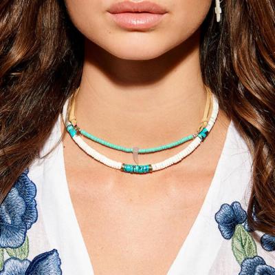 China Handmade Polymer Clay Necklace Women Jewelry Gifts Brand New TRENDY Bohemian Choker Necklace for sale