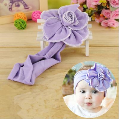 China 2021 Popular Sweet Children's Cotton Flower Headband Big For Girls Baby Hair Accessories for sale