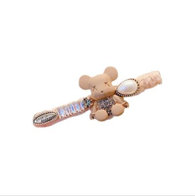 China New Fashion Pearl Retro Cute Bear Hairpin Platypus Clip Hair Clip For Women Girl Headdress Wholesale for sale