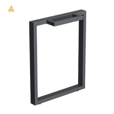 China Modern Professional Workmanship Black Metal Frames Centerpieces For Bar Table Simple Square Metal Frame Table Legs for sale