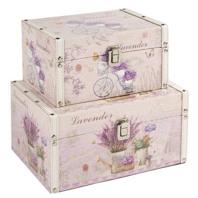 China Viable Wholesale Handmade Wooden Retro Vintage Decorative Storage Boxes for sale